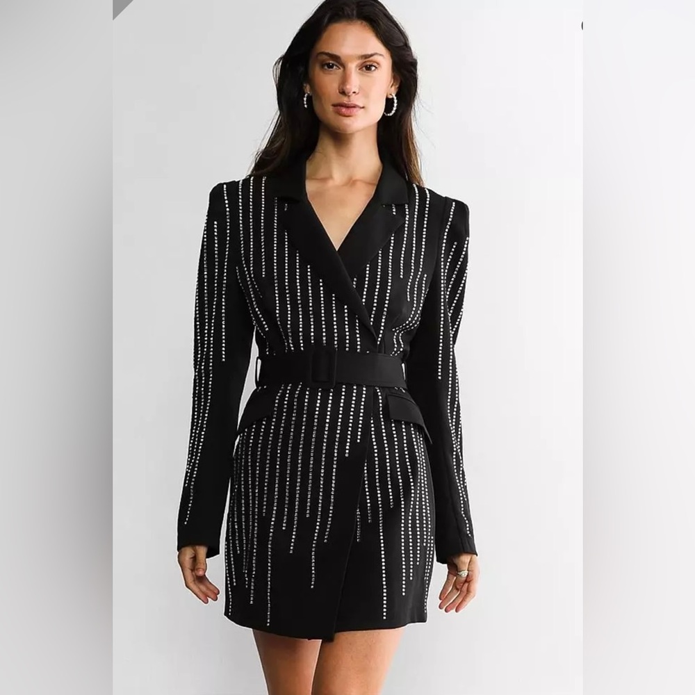 Sterling & Stitch rhinestone blazer dress